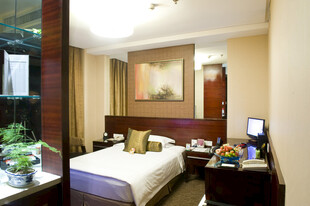 温馨舒适的酒店客房场景