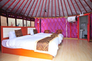 蒙古包内温馨舒适的卧室