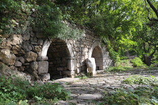 石砌拱形遗迹 隐于绿意中