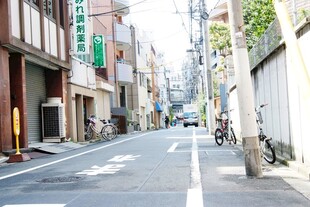 日本日本安静小巷街道景象