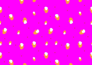 粉色背景上的多彩小元素