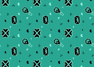 青绿色几何图案背景纹理