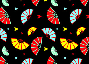 日式和风折扇图案背景