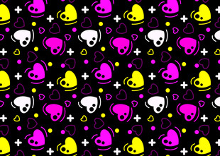 多彩卡通图案背景