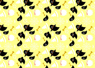 黄色底黑色图案装饰纹理