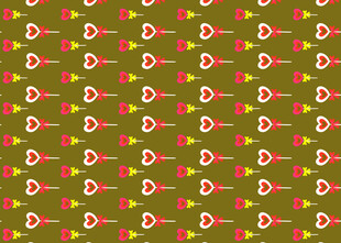 绿色底水果图案无缝背景