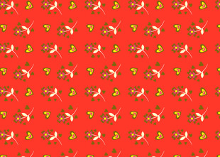 红色草莓图案背景纹理