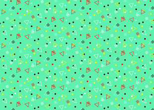 清新绿底多彩圆点图案
