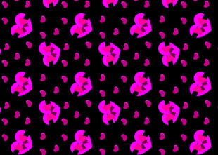 粉色花朵黑色背景图案