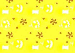 黄色底动物图案装饰背景