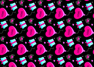 粉色心形图案背景纹理