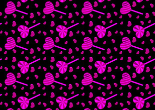 粉色心形棒棒糖图案背景