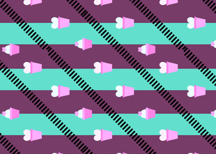 几何条纹糖果图案背景