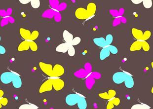 多彩蝴蝶图案背景