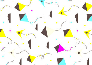 多彩风筝图案背景素材