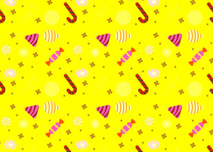 黄色多彩乐器图案背景