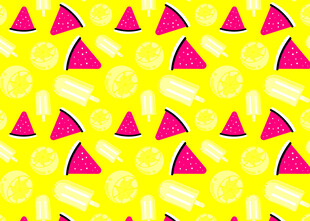 夏日水果图案背景