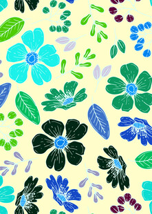 多彩花卉图案背景