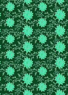 绿色花卉图案背景纹理