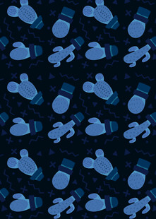 蓝色冬季用品图案背景