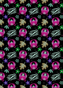 多彩花卉图案背景