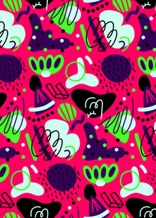 多彩卡通派对元素图案