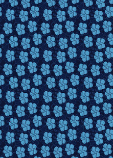 蓝色花朵图案布料纹理