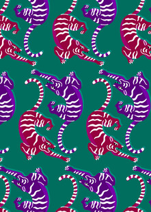 多彩斑马图案无缝背景