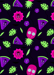 多彩卡通图案背景设计