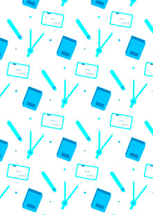 蓝色文具图案背景