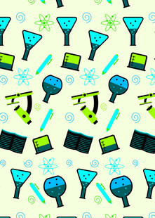 多彩清洁工具图案背景