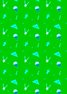 绿色背景的蓝色图案纹理