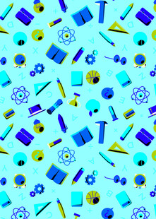 蓝色科技元素无缝图案