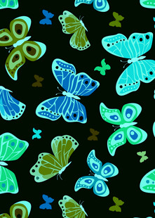 多彩蝴蝶图案背景