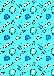 卡通风格太空元素无缝图案