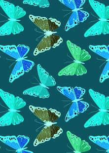 多彩蝴蝶无缝图案背景