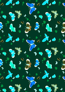 多彩蝴蝶图案背景