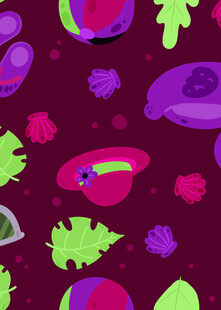 梦幻多彩外星元素图案