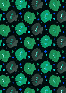 绿色几何图案无缝背景