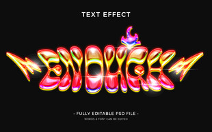 炫彩立体文字效果展示