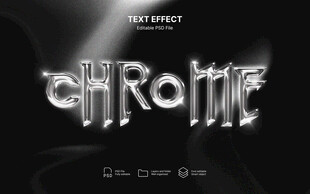 金属质感字体设计