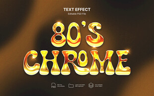 80年代铬风字体设计