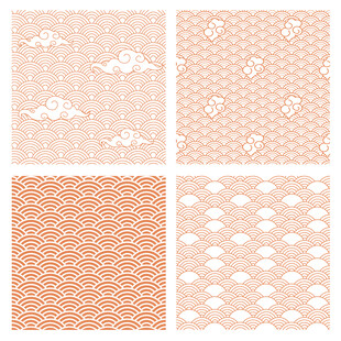 无线延续中国传统祥云及圆形纹样