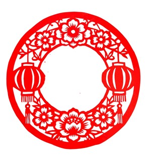 新中式红灯笼牡丹矢量设计