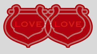 同心锁金店吊旗