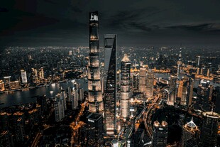 上海璀璨夜景俯瞰图