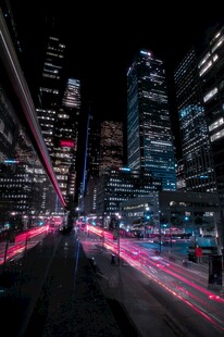 城市夜景车流光影之美