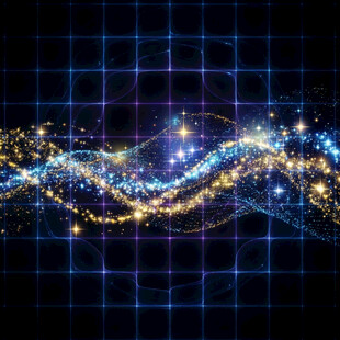 科技感光线波动背景图