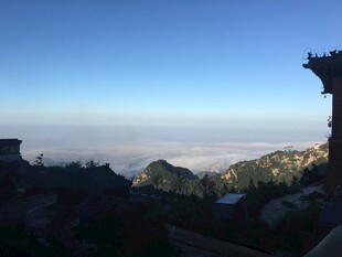 泰山黄山美景远眺壮阔云海