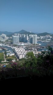 三亚俯瞰城市建筑群景观